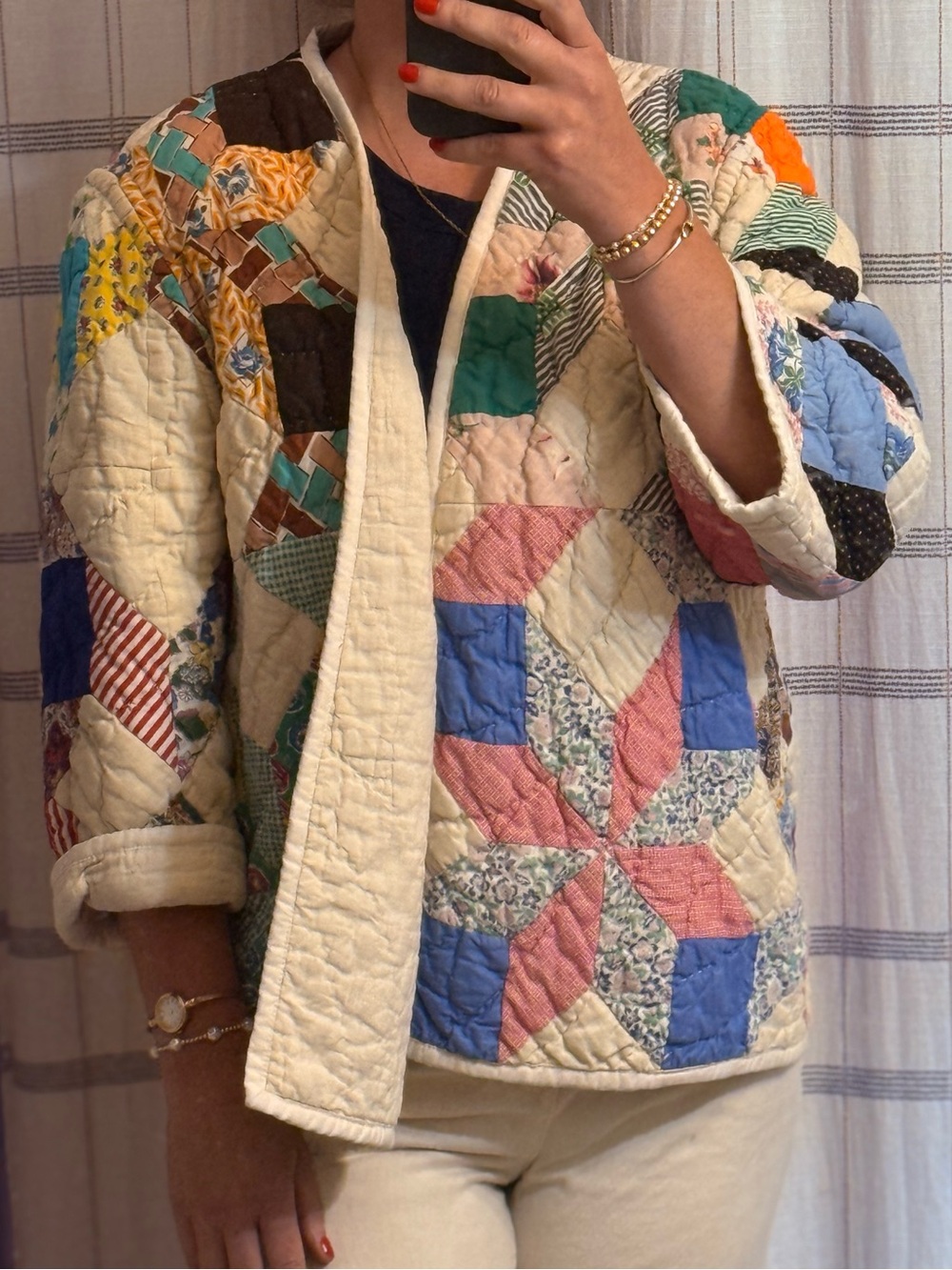 Handmade Vintage Quilted Jacket - Picture 5 of 5